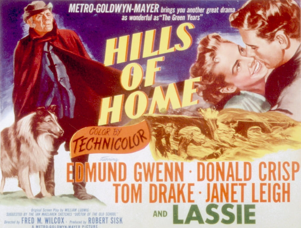 Hills of Home movie masterprint poster featuring Lassie, 1948 film.