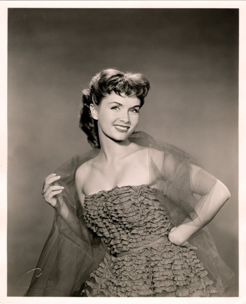 Debbie Reynolds Ruffled Strapless Dress Photo Print
