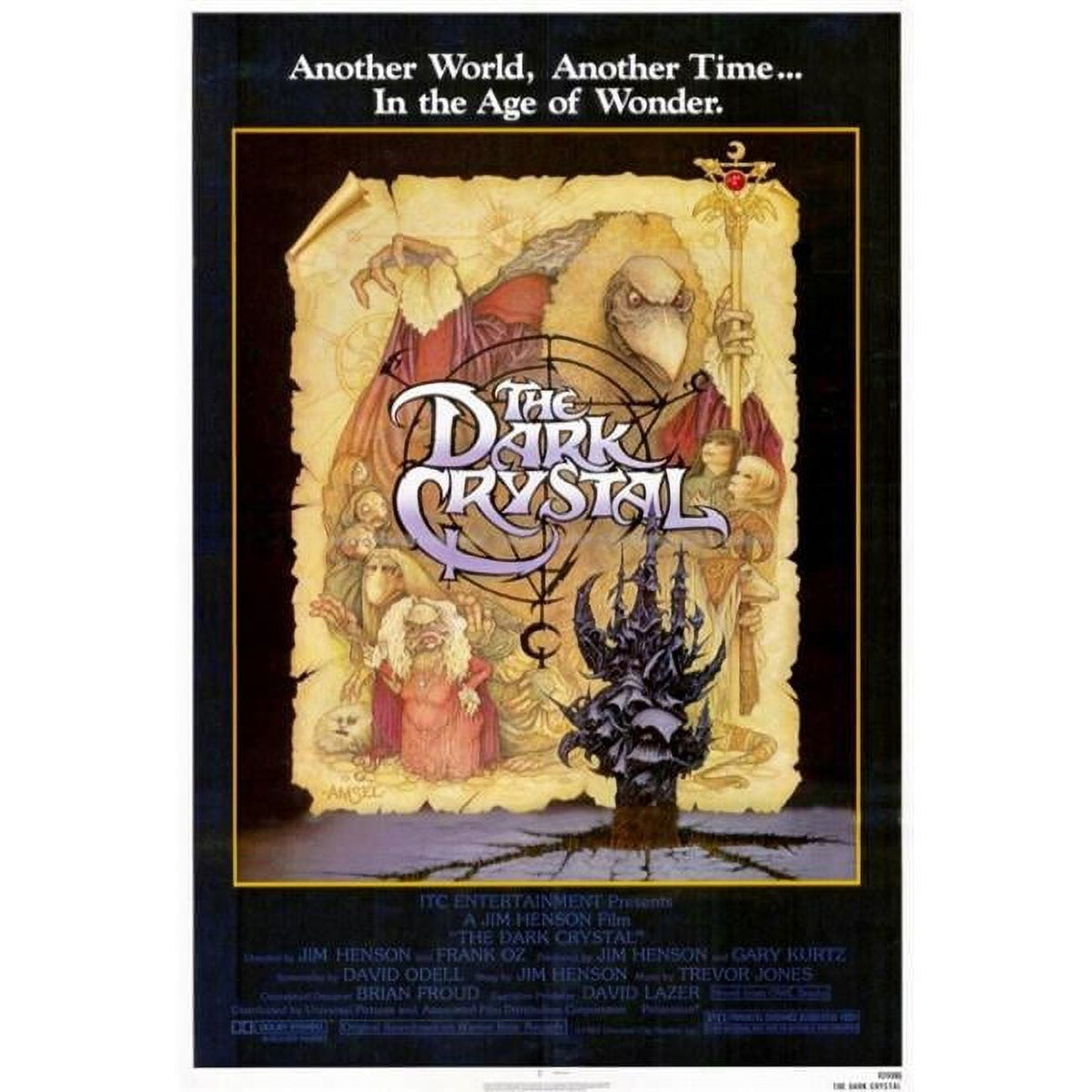 The Dark Crystal Movie Poster Print 27x40 featuring fantasy characters and landscapes.