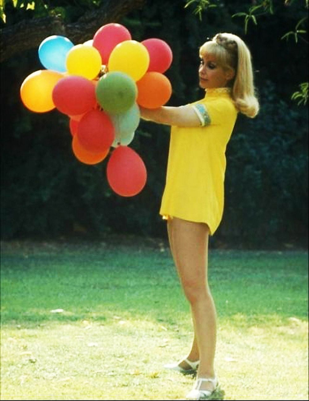 Barbara Eden Balloons Photo Print showcasing vibrant colors and iconic design.