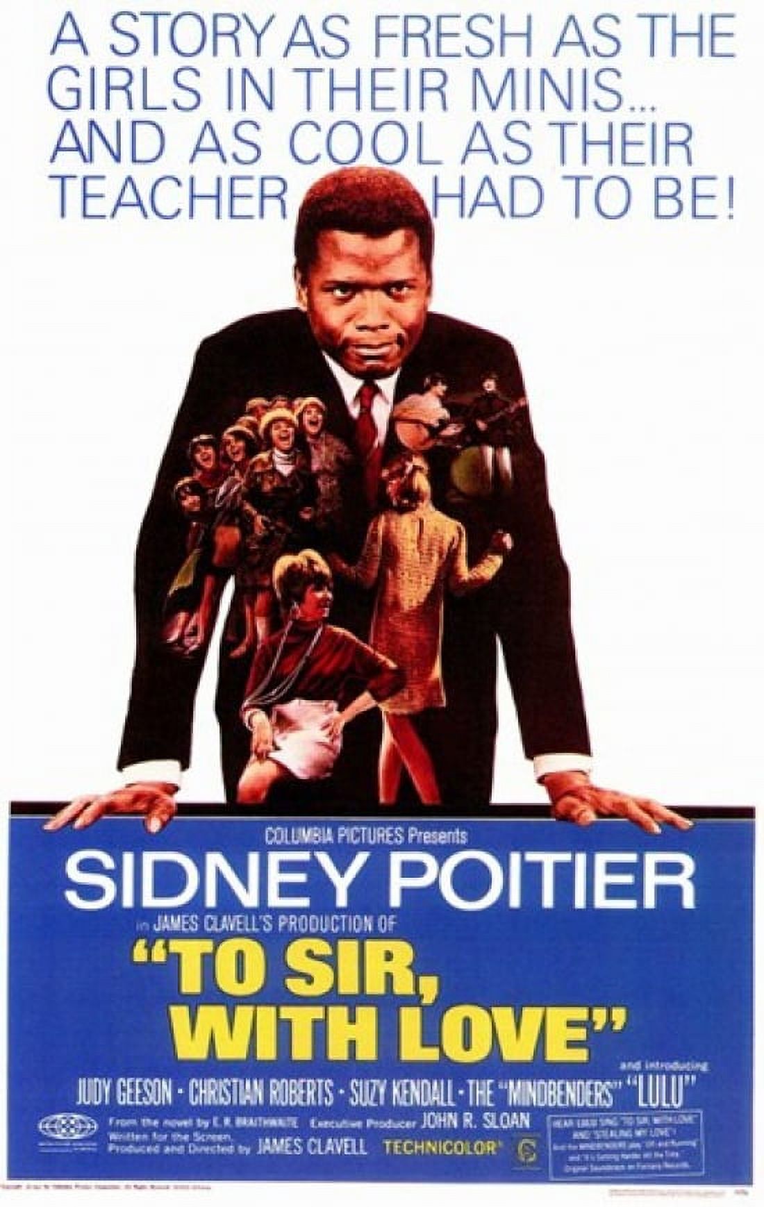 To Sir with Love Movie Poster - 11x17 Print, classic film poster.