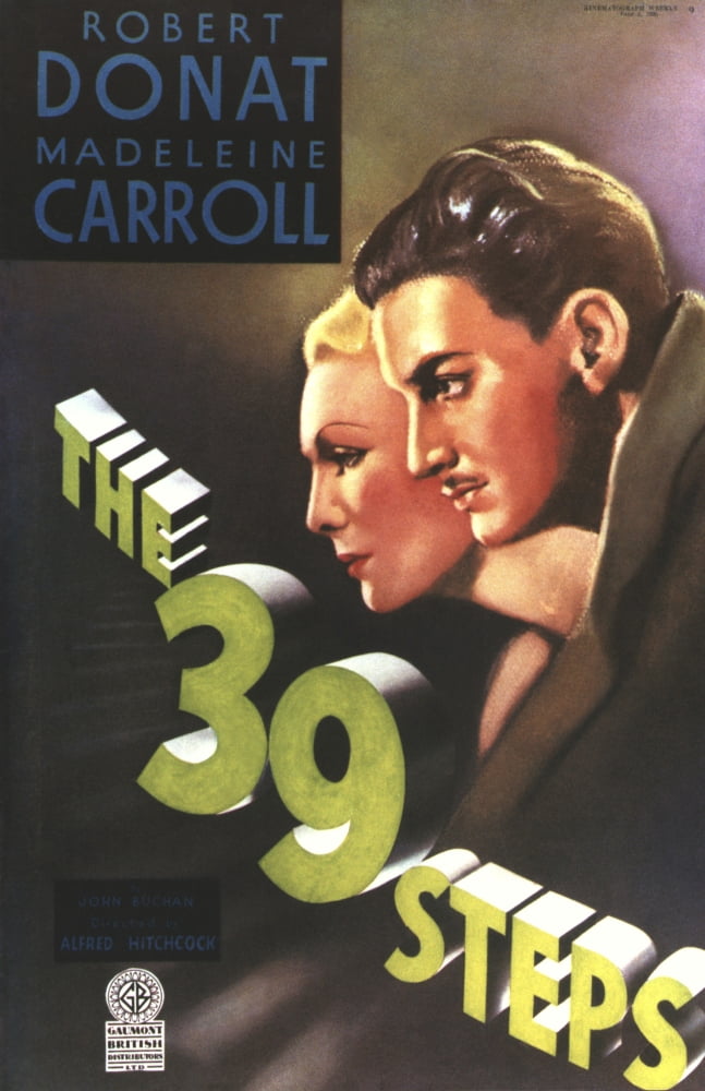 The 39 Steps Movie Poster Masterprint in 11x17 size.