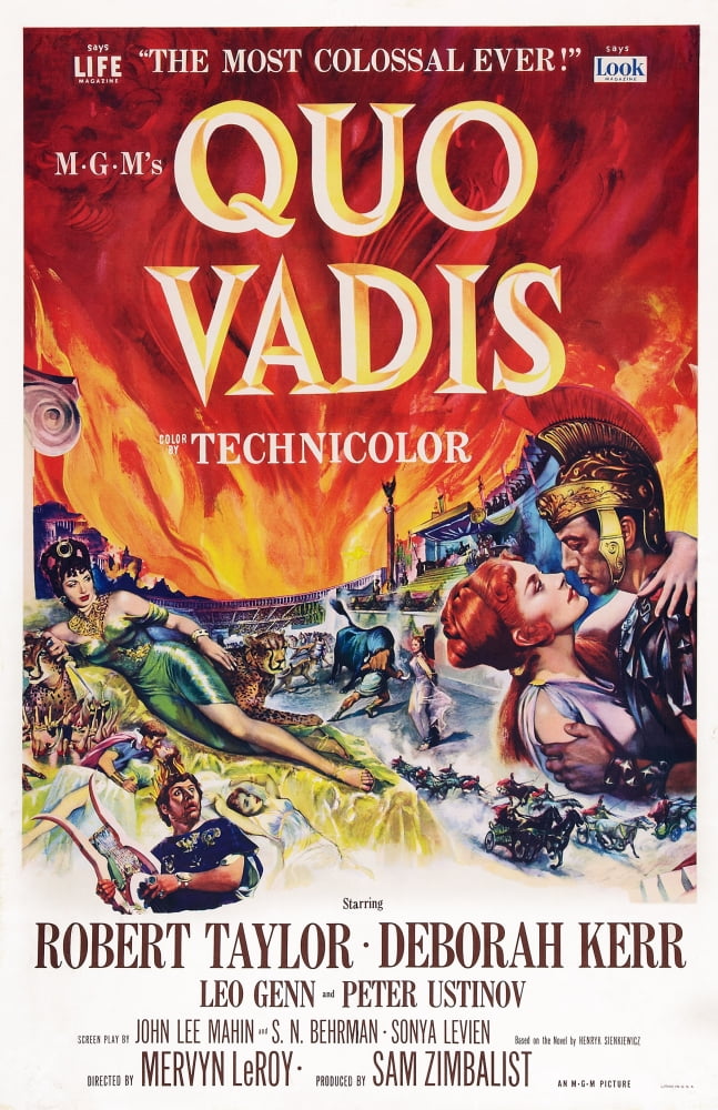Quo Vadis Movie Masterprint Poster featuring Deborah Kerr and Robert Taylor (11 x 17)