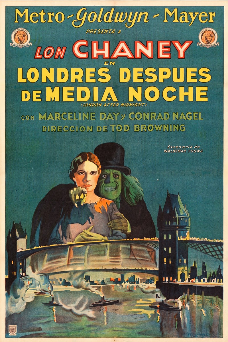 London After Midnight 1927 vintage movie poster print.