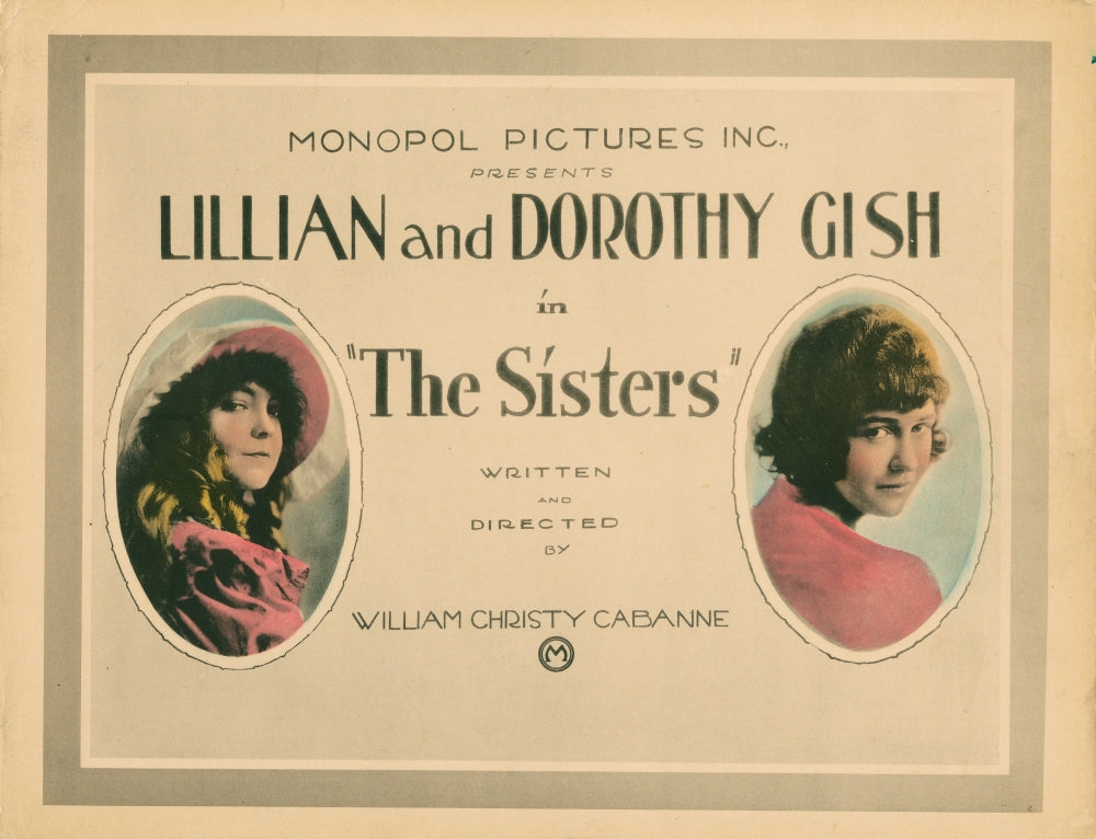 The Sisters 1914 movie poster featuring Lillian and Dorothy Gish