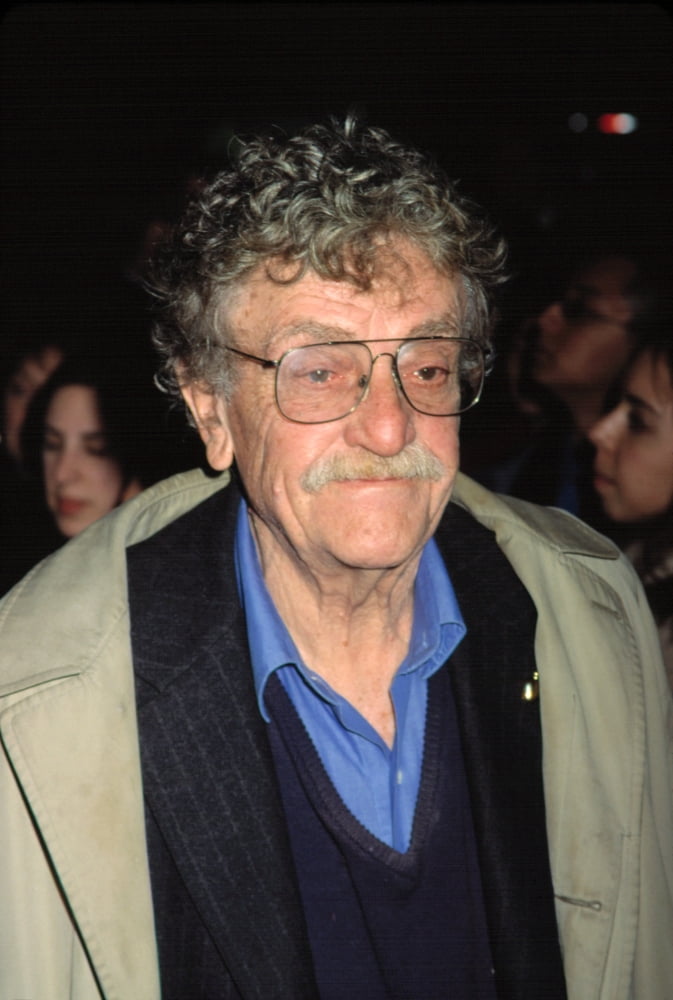 Kurt Vonnegut at the premiere of Gosford Park poster print by CJ Contino