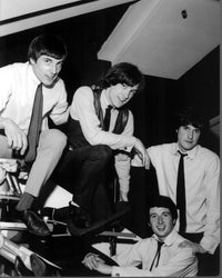 The Kinks black and white photo print showcasing the iconic band.