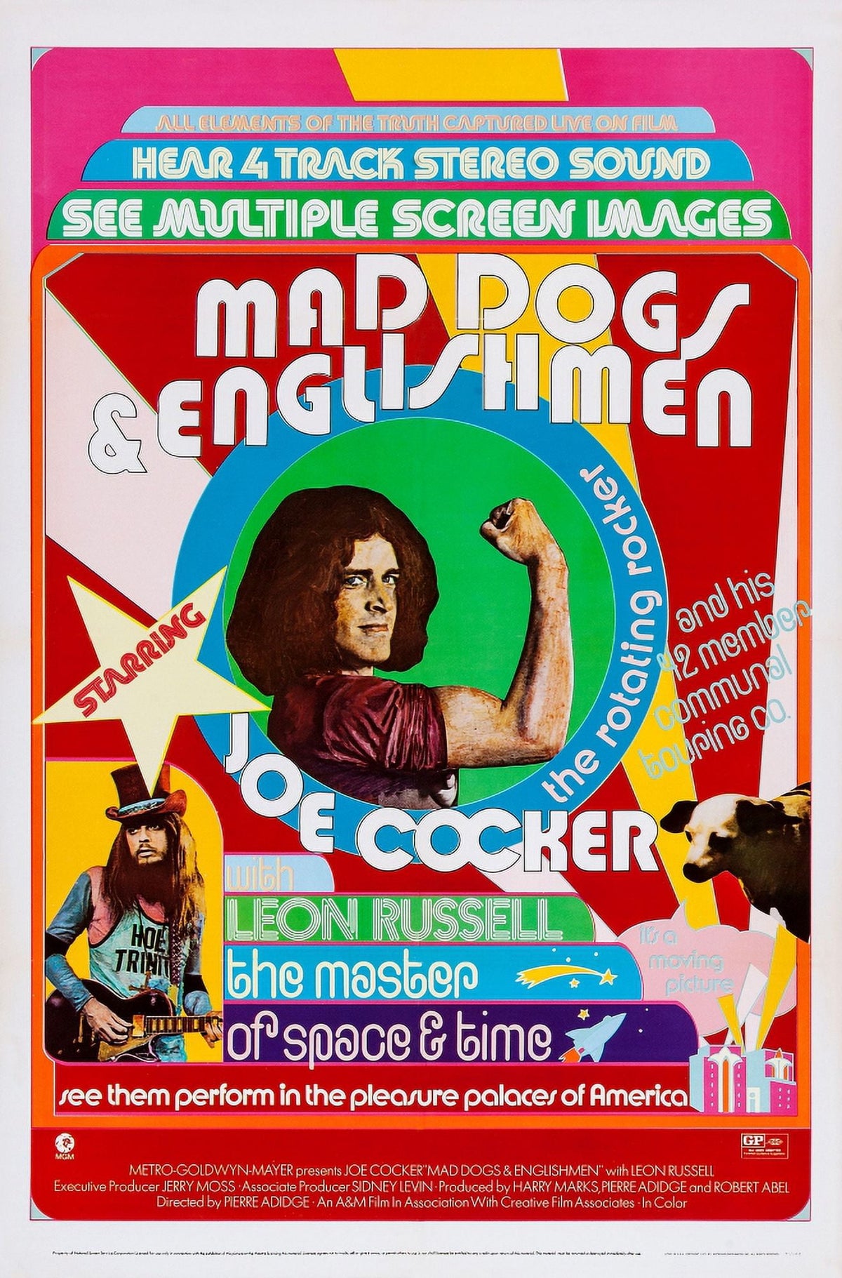 Mad Dogs and Englishmen movie poster featuring Joe Cocker and Leon Russell.