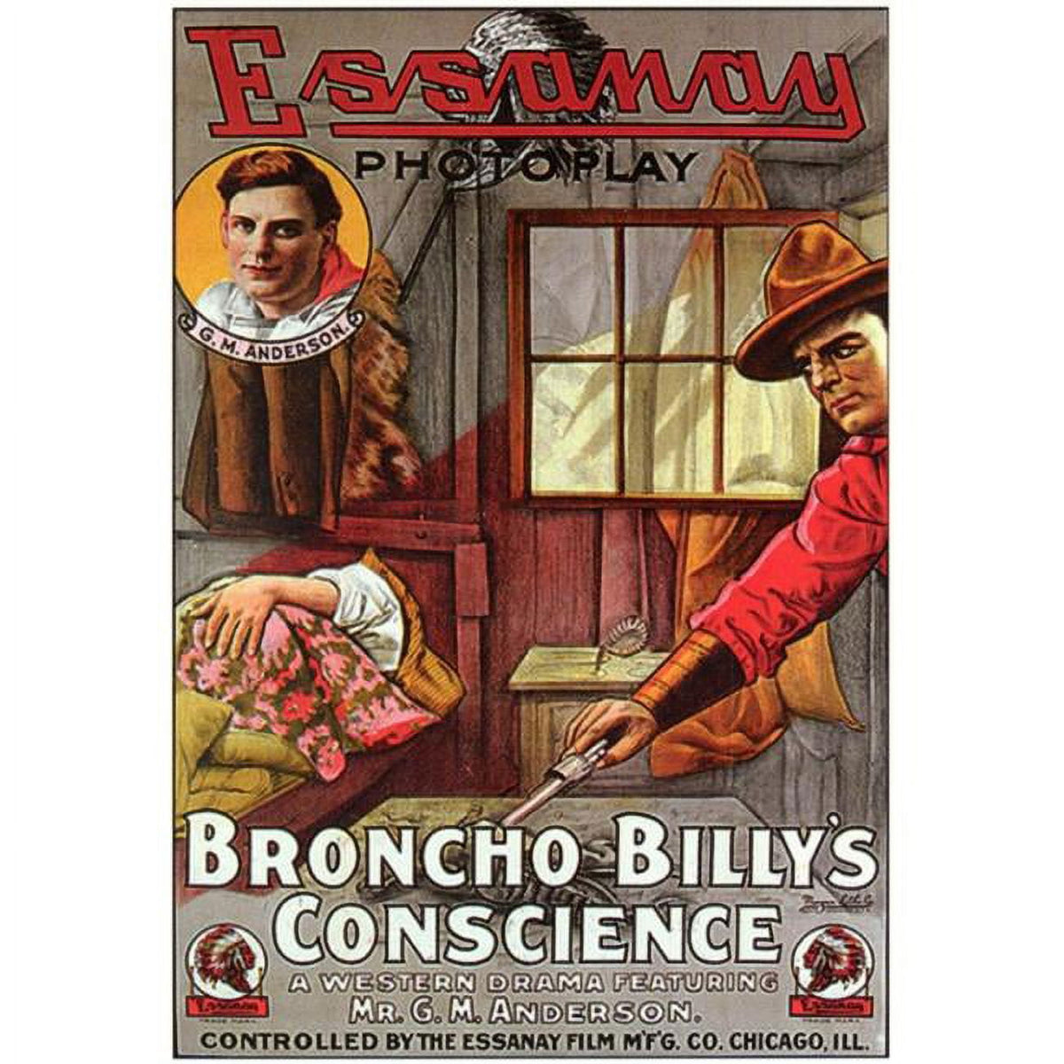 Broncho Billy's Conscience Movie Poster Print 27x40