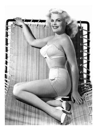 Cleo Moore Pool Chair Photo Print showcasing vintage Hollywood charm