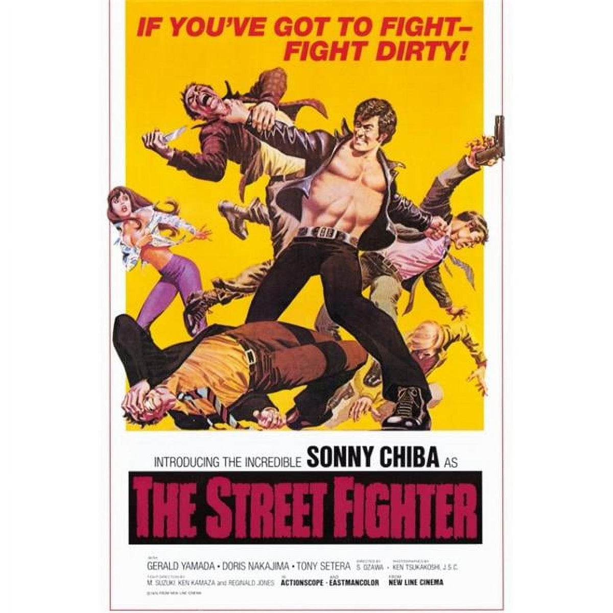 Street Fighter movie poster print showcasing vibrant action art.
