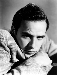 Marlon Brando early 1950s photo print showcasing classic Hollywood style.