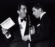 Martin and Lewis performing photo print showcasing classic comedy duo.