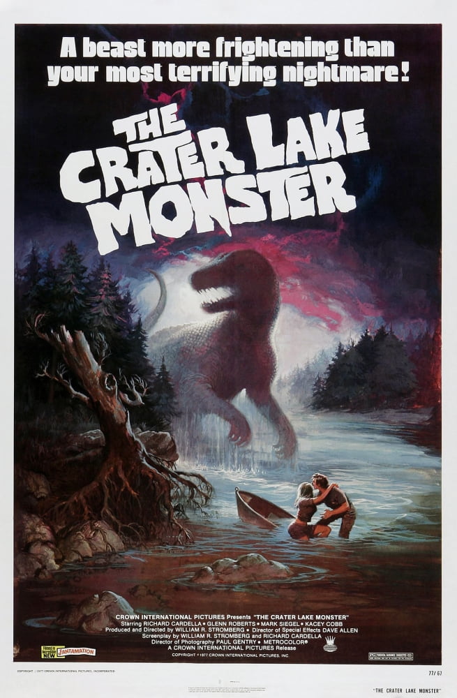 The Crater Lake Monster 1977 movie poster print in various sizes.