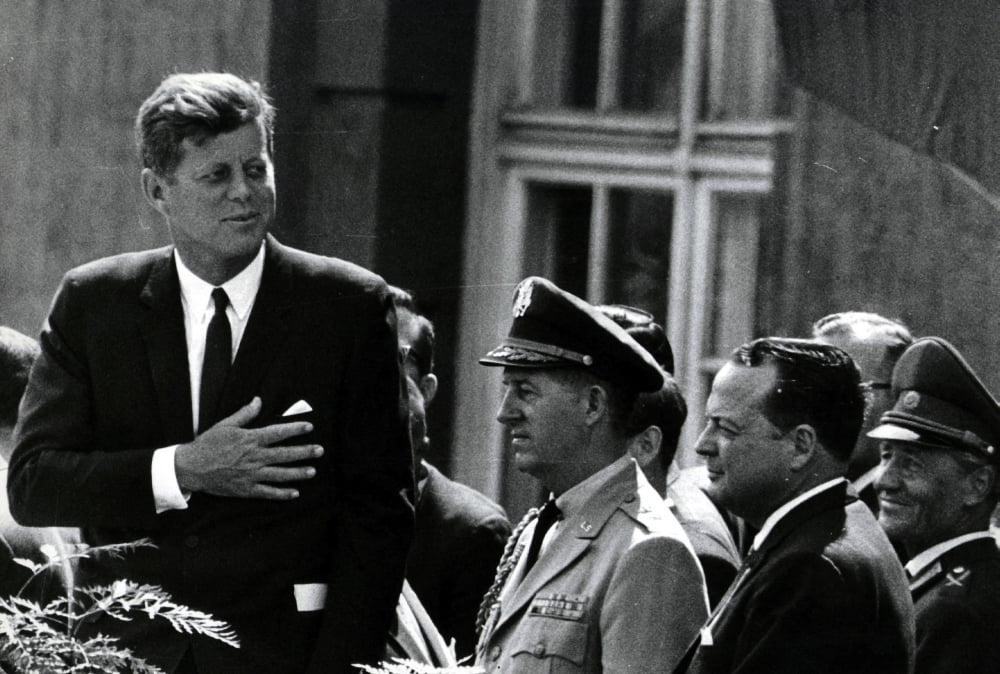 John F. Kennedy Berlin state visit photo print - iconic historical moment