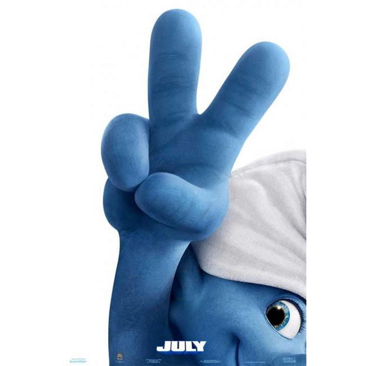 The Smurfs 2 Movie Poster Print featuring colorful characters in a whimsical design.