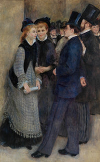 Leaving the Conservatory art print by Pierre-Auguste Renoir showcasing impressionist style
