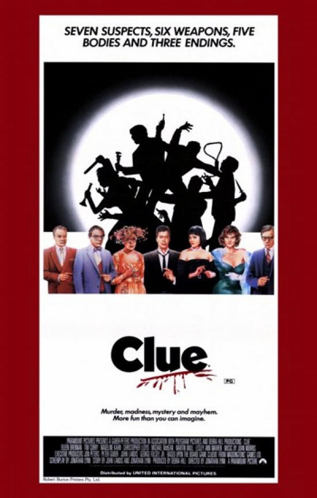 Clue Movie Poster 11x17 print featuring iconic design.