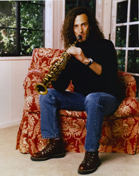 Kenny G playing a music instrument photo print