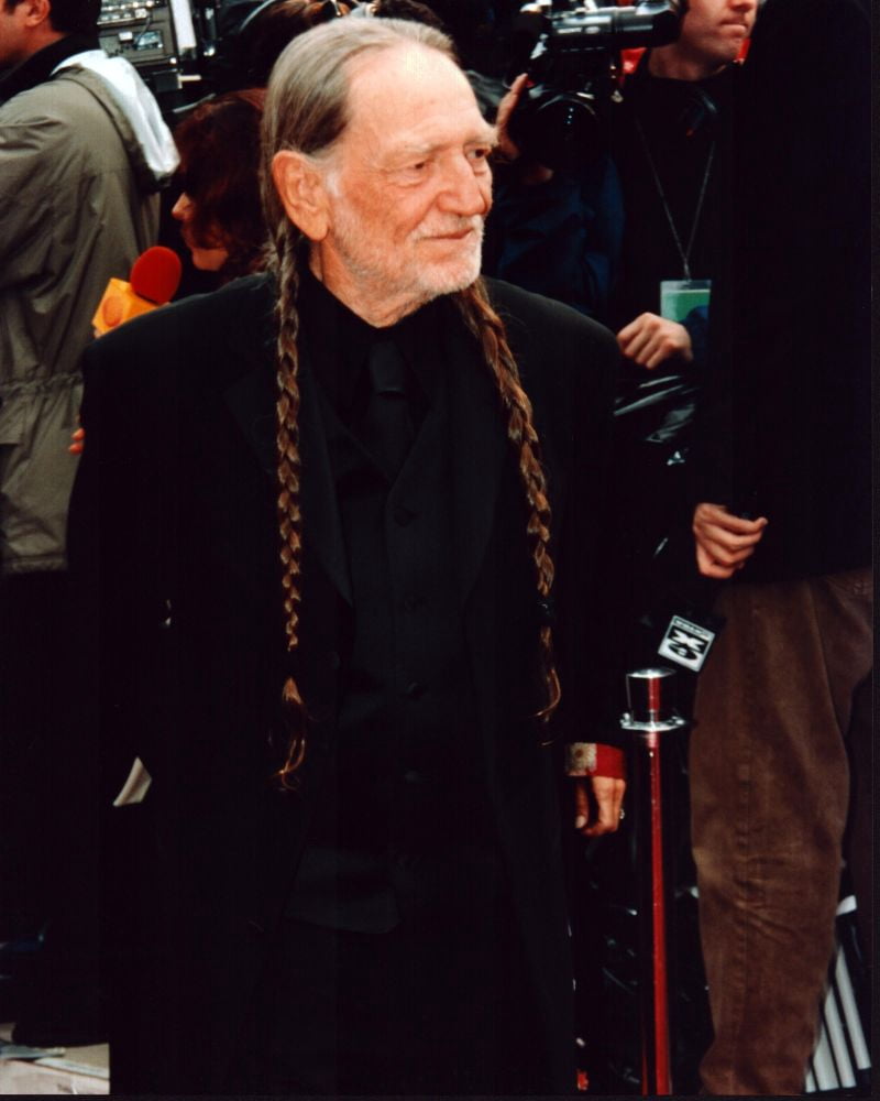 Willie Nelson photo print in black suit, 8x10 size