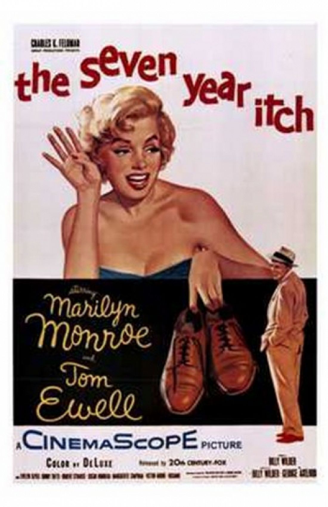 The Seven Year Itch Style A movie poster from 1955, 11x17 inches.
