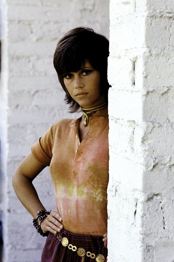 Jane Fonda photo print behind a brick wall, 8 x 10