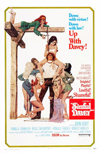 Sinful Davey movie masterprint poster featuring John Hurt, 1969.