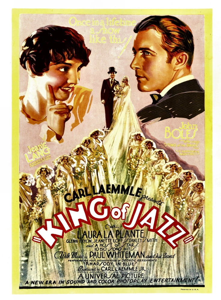 King of Jazz Movie Masterprint Poster featuring Jeanie Lang and John Boles from 1930.