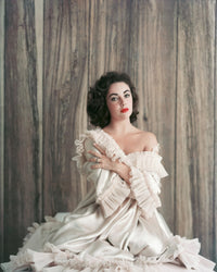 Elizabeth Taylor wearing a frilly dress photo print