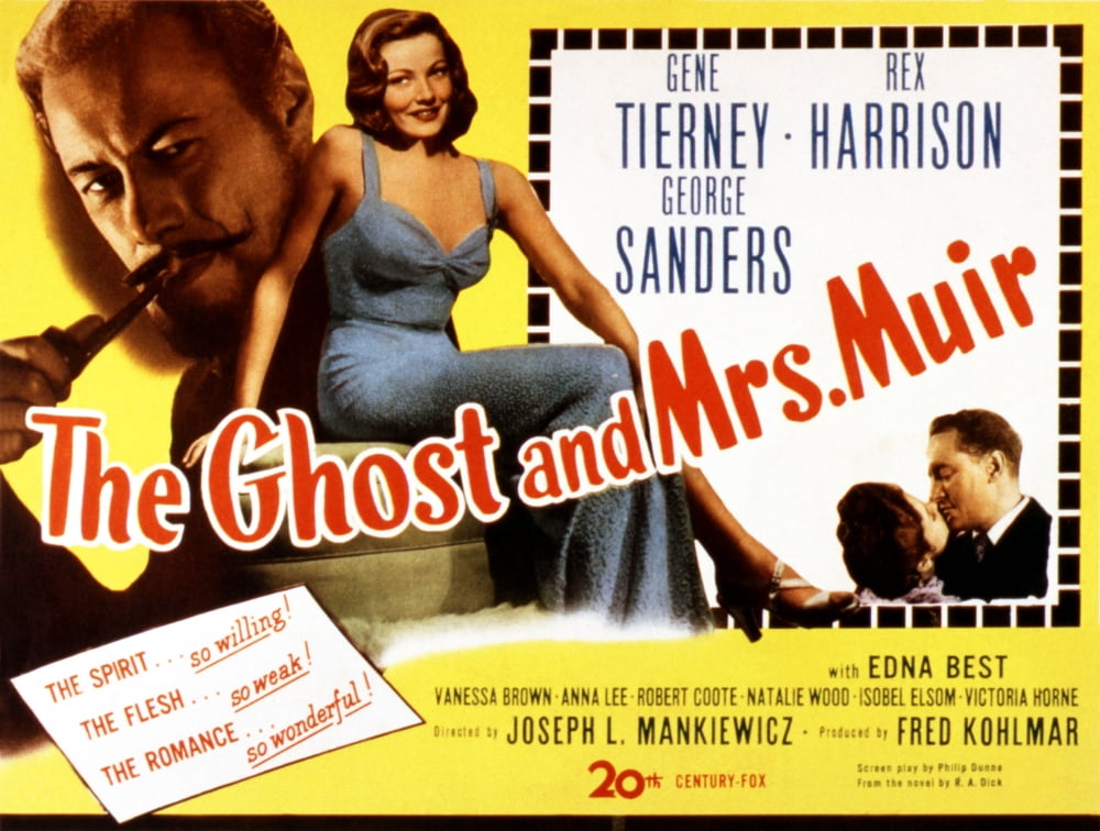 The Ghost and Mrs. Muir Movie Masterprint Poster featuring Gene Tierney and Rex Harrison.