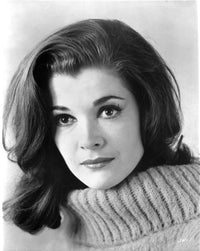 Jessica Walter portrait photo print in white knitted sweater.