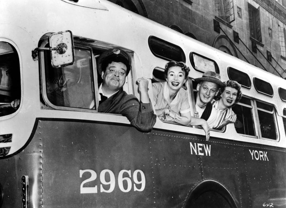 Honeymooners Group Photo Print featuring characters in bus