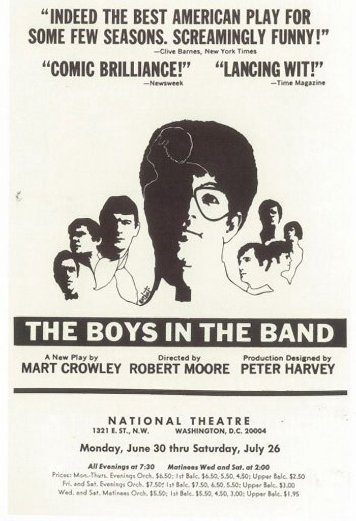 Boys In The Band movie poster 11x17 with Broadway theme.