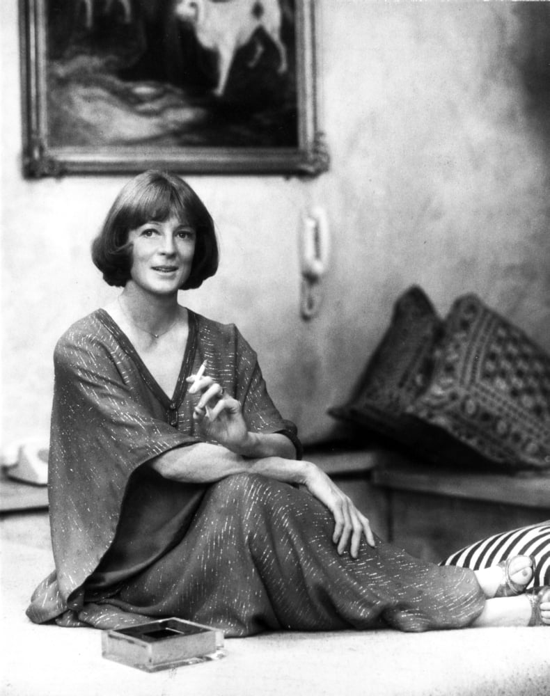 Maggie Smith classic photo print seated portrait.