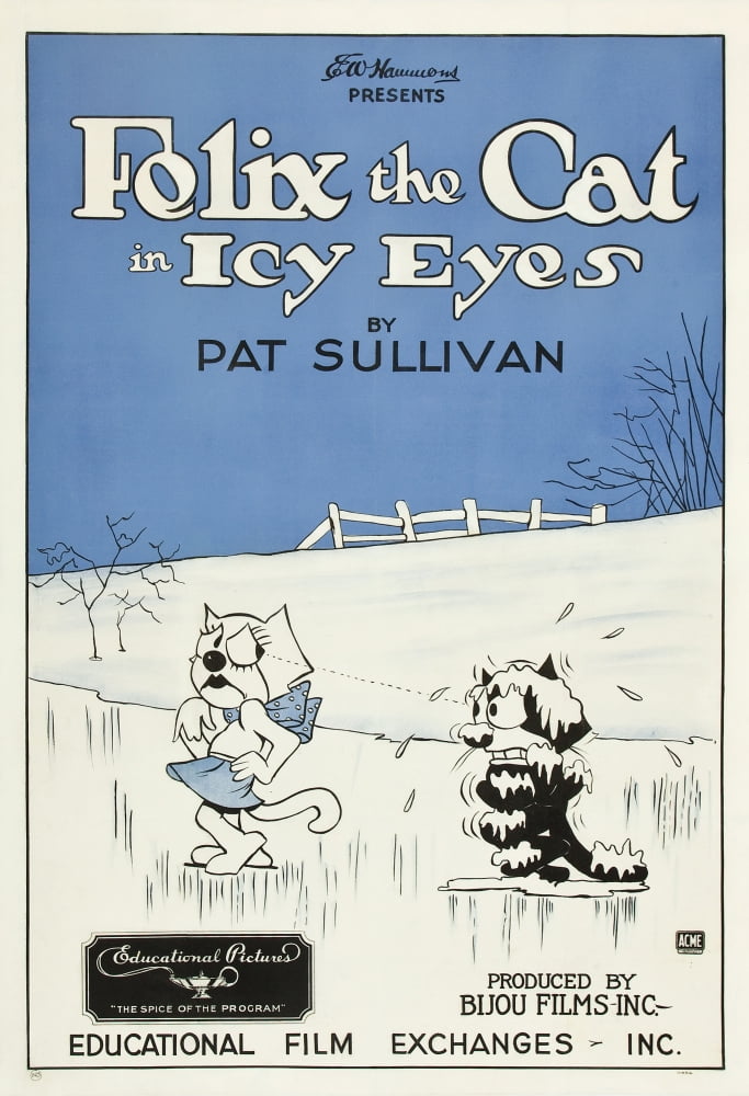 Icy Eyes movie masterprint poster featuring Peaches and Felix the Cat from 1927.