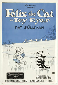Icy Eyes movie masterprint poster featuring Peaches and Felix the Cat from 1927.