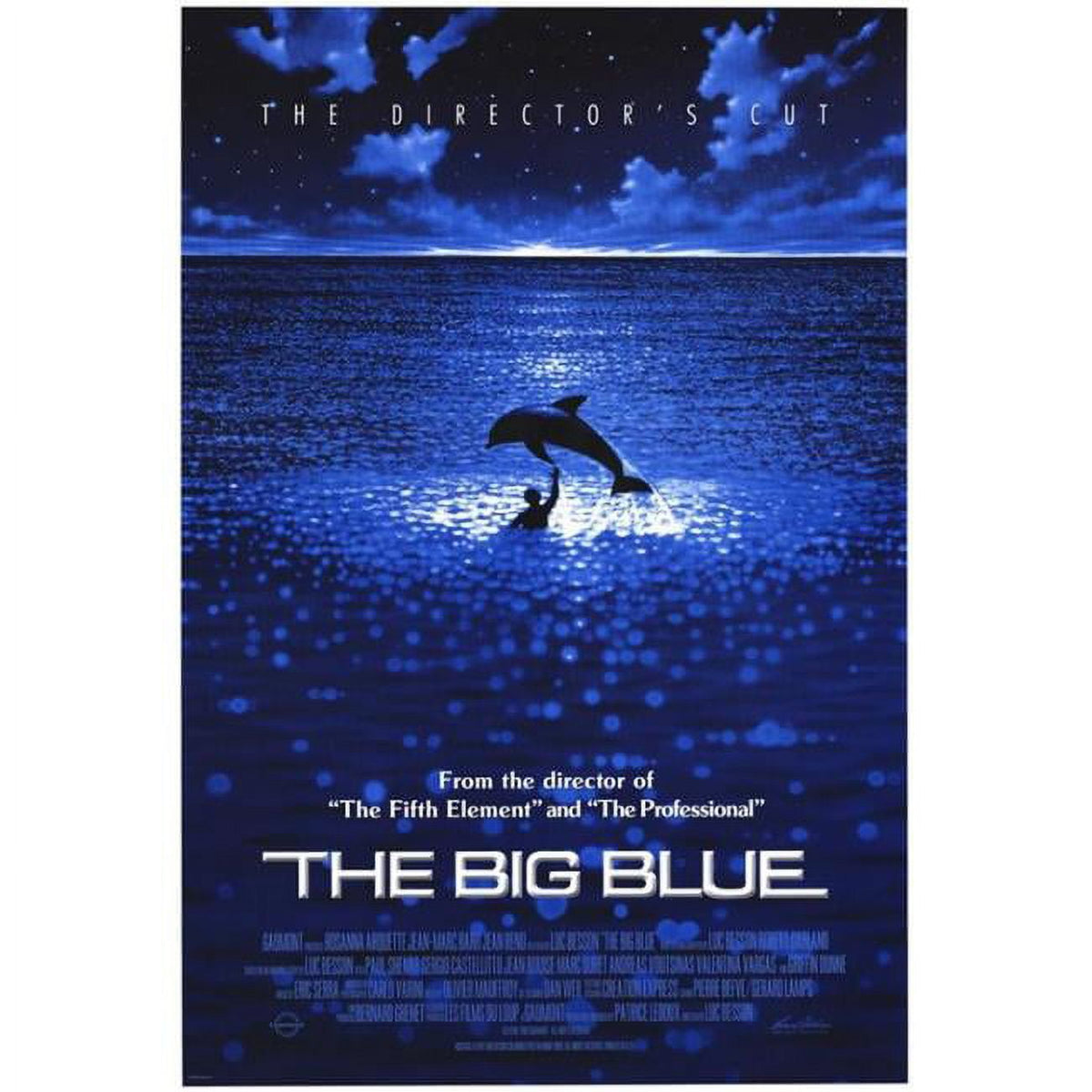 The Big Blue movie poster print showcasing vibrant ocean imagery.