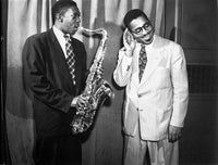 Dizzy Gillespie photo poster print with saxophone