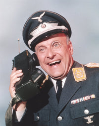Hogan's Heroes Holding an Army's Radio Photo Print
