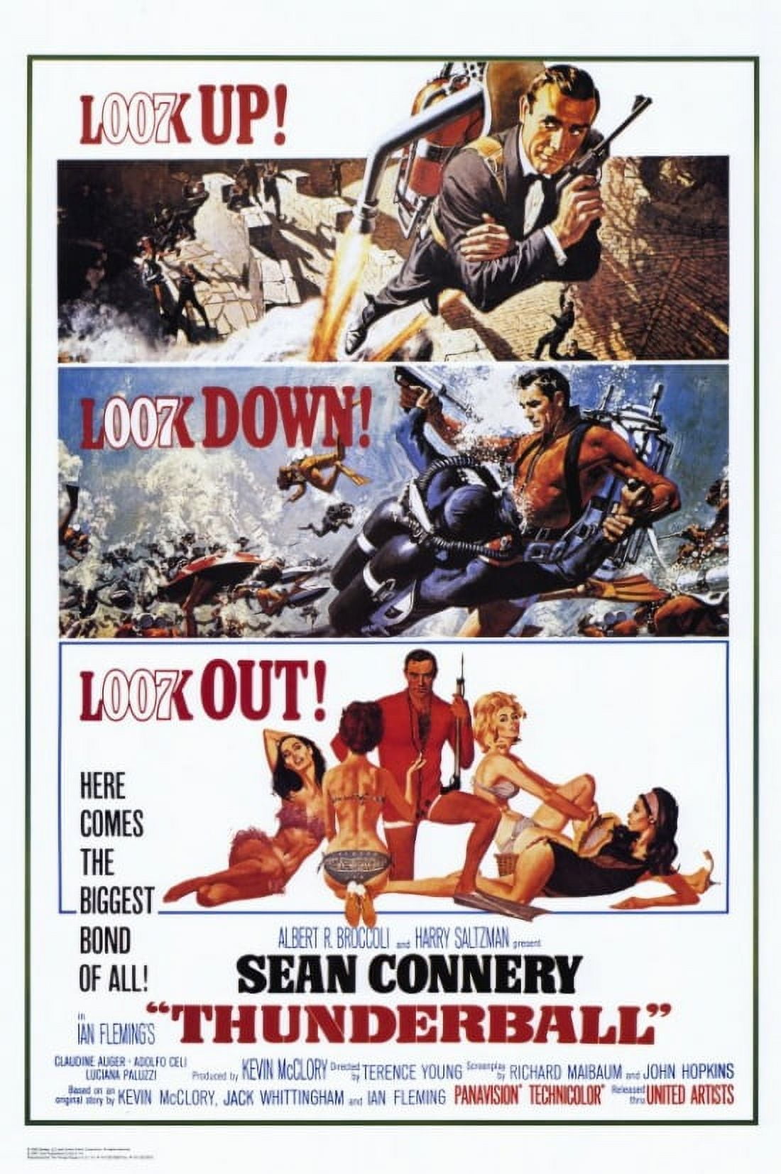 Thunderball Movie Poster 11x17 - Iconic James Bond Print
