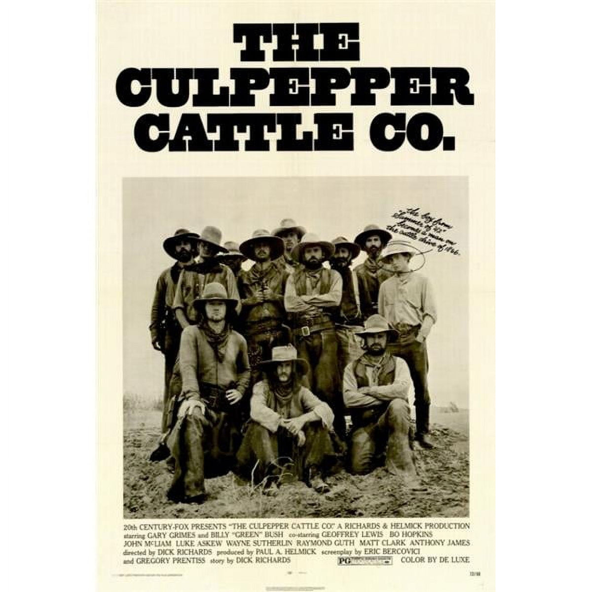 Culpepper Cattle Company Movie Poster Print 27x40