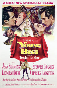 Young Bess movie poster print featuring Stewart Granger and Deborah Kerr.