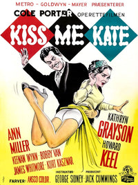 Kiss Me Kate 1953 movie poster masterprint featuring Howard Keel and Kathryn Grayson