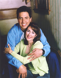 Photo print of Patricia Heaton with her husband in a charming portrait.