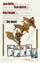 Rio Bravo Movie Poster featuring John Wayne, Dean Martin, and Ricky Nelson