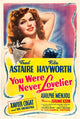 You Were Never Lovelier movie poster print featuring Rita Hayworth in 1942.