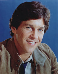 Tim Matheson smiling in brown coat portrait photo print