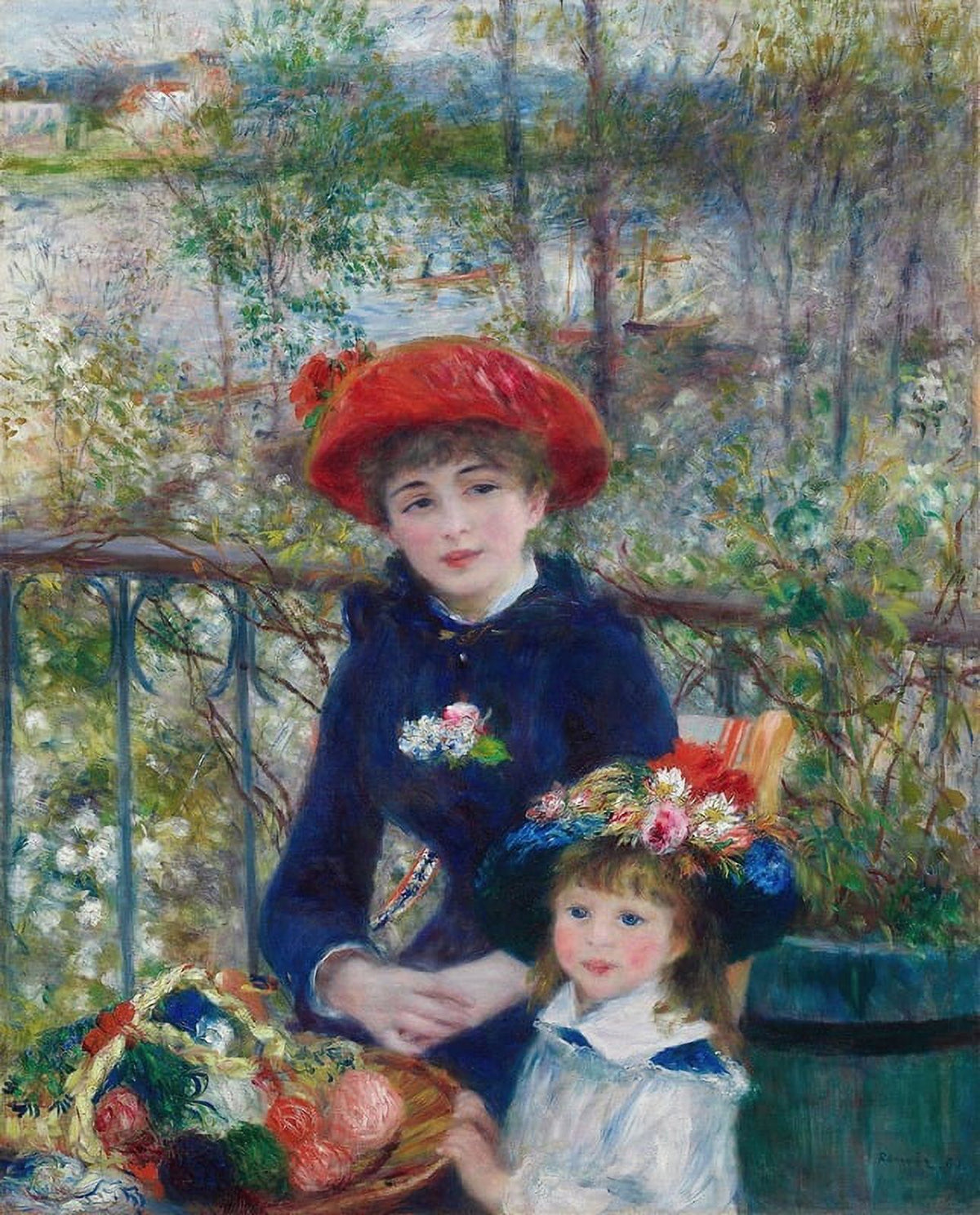 Art print of Two Sisters (On the Terrace) by Pierre-Auguste Renoir