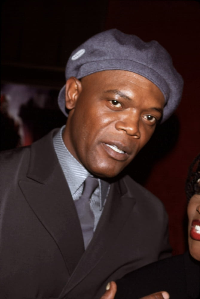 Samuel L. Jackson poster print in Kangol hat at Shaft premiere