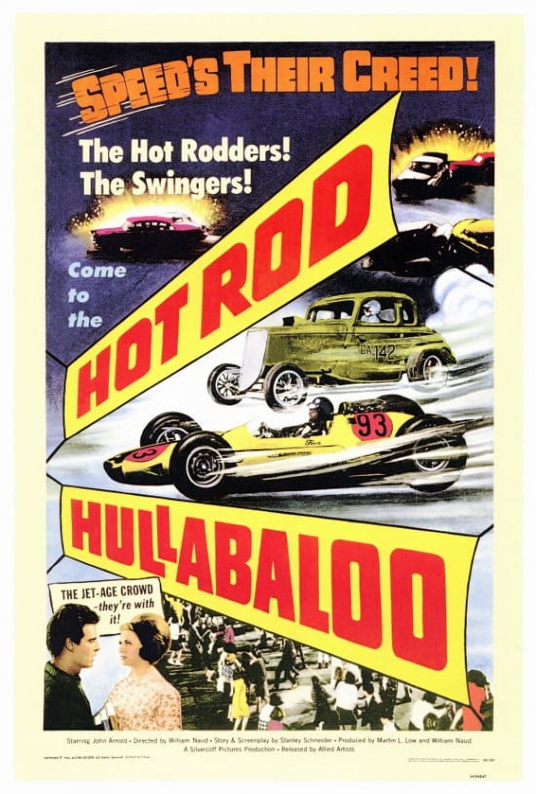 Hot Rod Hullabaloo Movie Poster Print showcasing classic car culture.